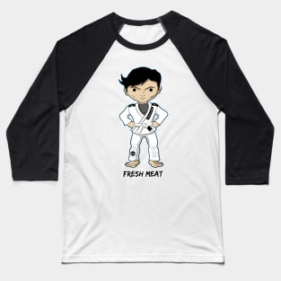 BJJ Characters White Belt Baseball T-Shirt